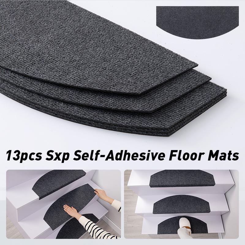 

60x24cm 13pcs Self-Adhesive Stair Rugs Soft Stair Stepping Mat Non Slip Carpet Protector Rug Stair Treads Covers Rugs Foot Mat 60x24x0.4cm 13pcs