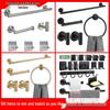 Stainless Steel Bathroom Hardware Set: Towel Rack and Hanger