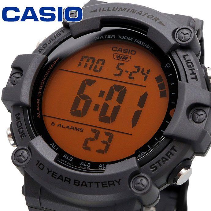 CASIO Watch Chipkashi Standard Digital AE-1500WHC-8AV Dark Gray Orange LCD Overseas Model [Parallel Import]