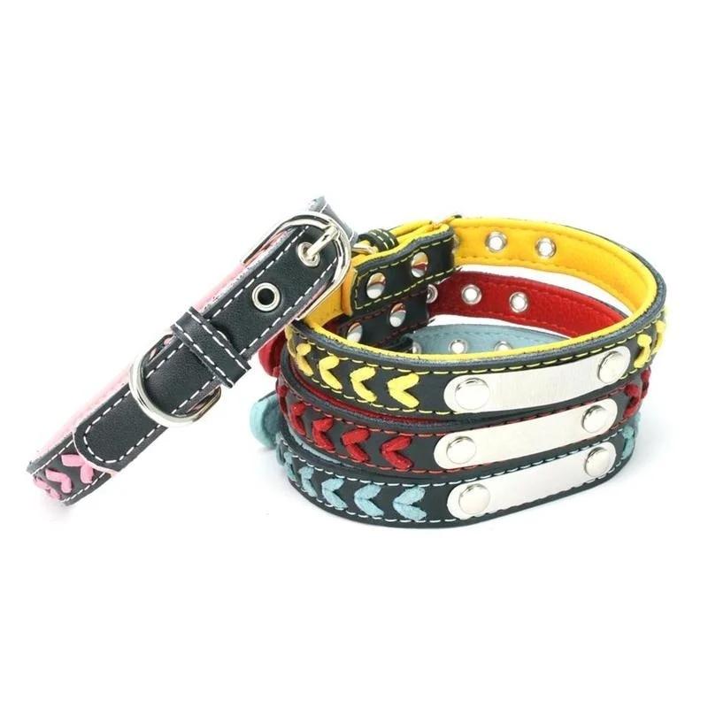 Hand Woven Leather Pet Collars Personalized Collars For Cats And Dogs To Prevent Them From Getting Lost Pet Woven Collar Gifts