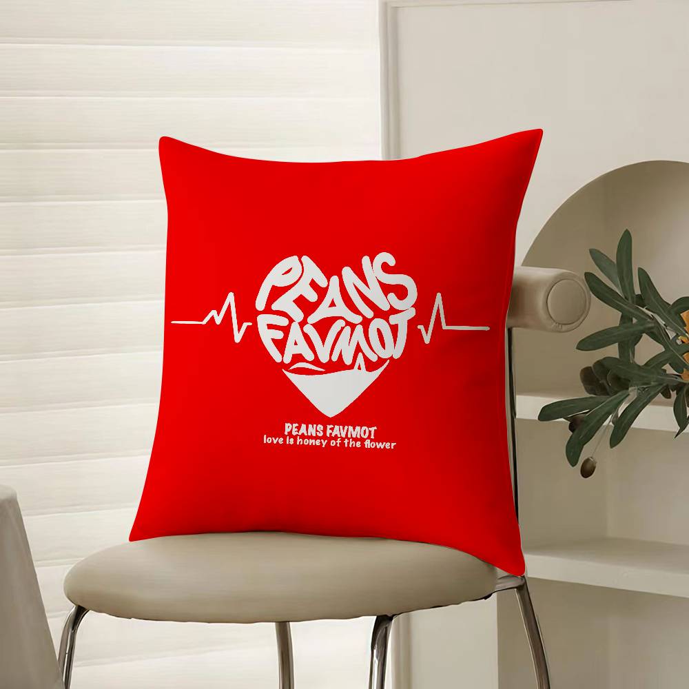 

Lovely Sentence For Family Warm Hearts Pillow Case Comfort Sofa Bed Silky elegant Invisible zipper Decorative cushion cover 12x12Inch