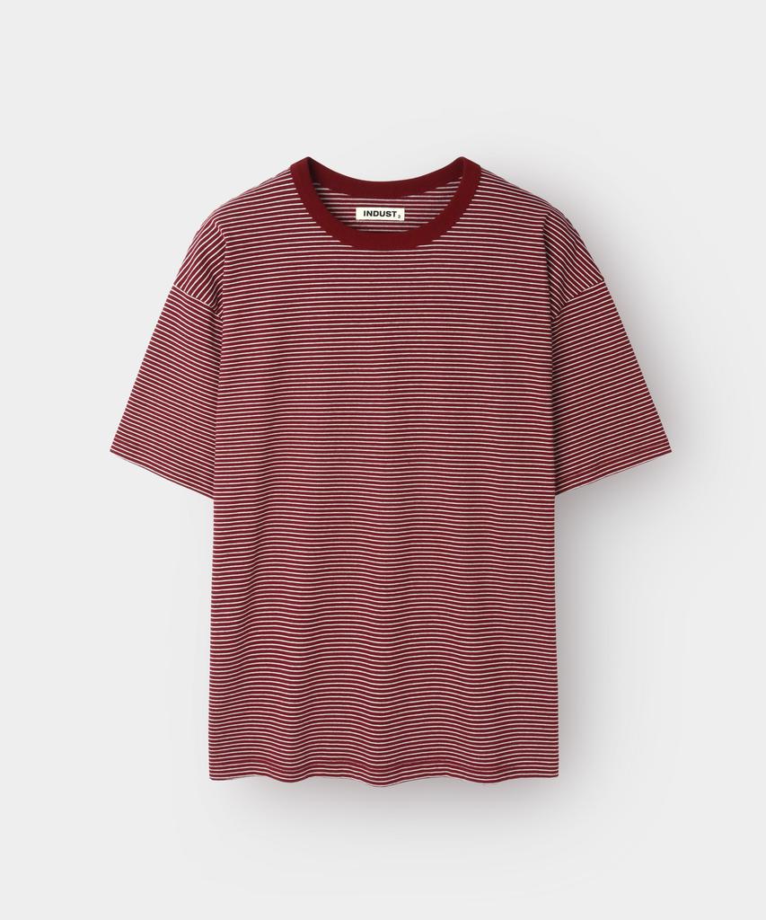 INDUST Striped Half T-Shirt_8 Colors (B Type)