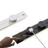 White Track Socket with Main Switch & USB, One-Key Power Off, Induction Light Strip