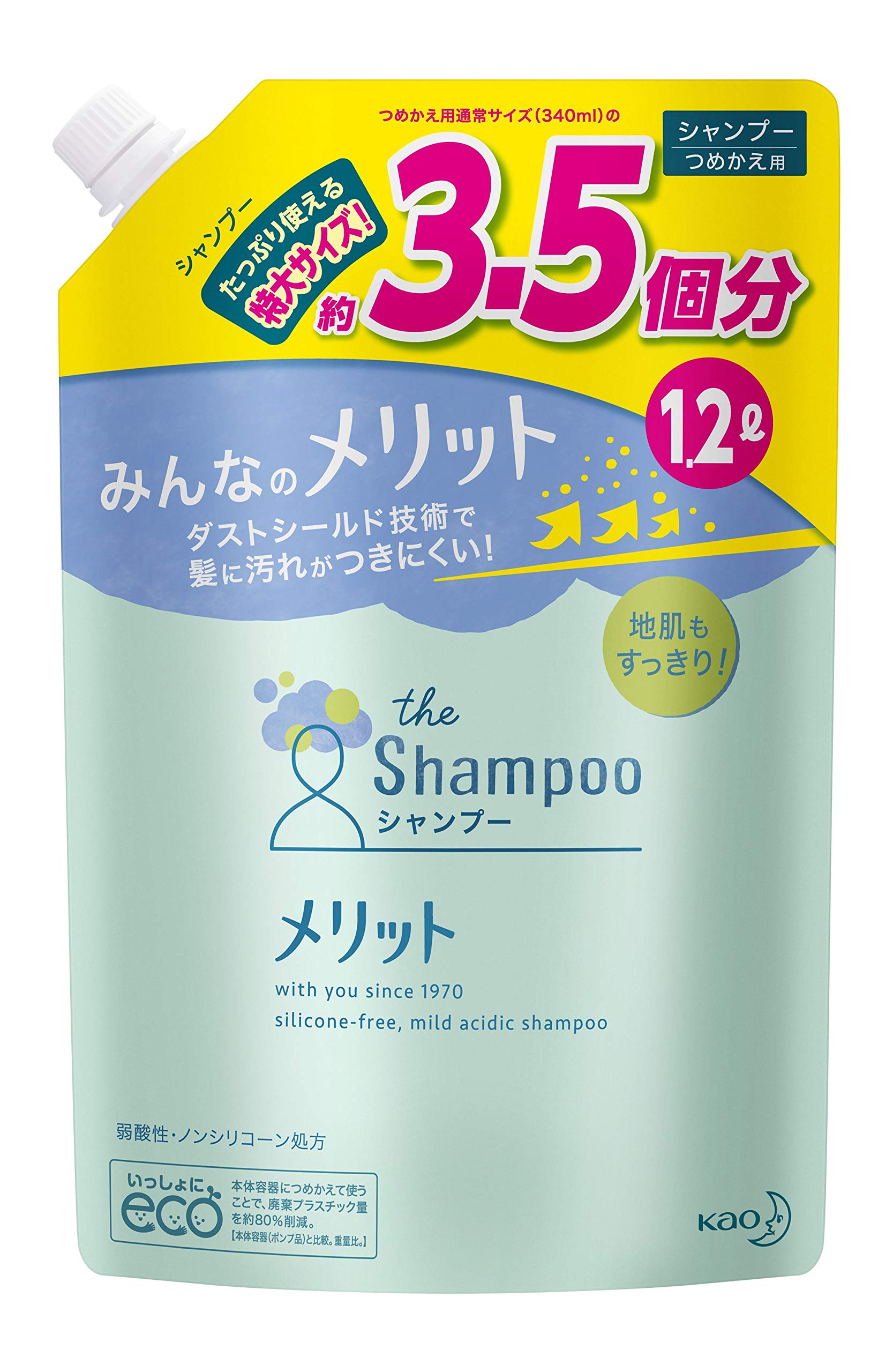 

[Large capacity] Merit Shampoo Refill [Quasi-drug] 1200ml