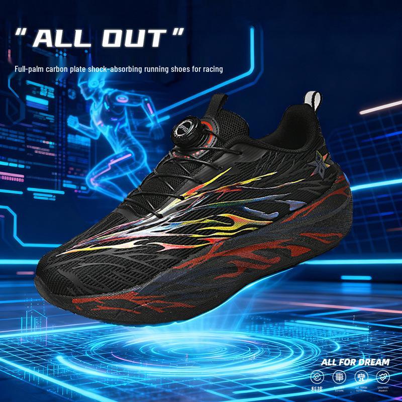 2025 Rotating Button Boys' Carbon Plate Running Shoes - New Style for Teens and Junior High Students