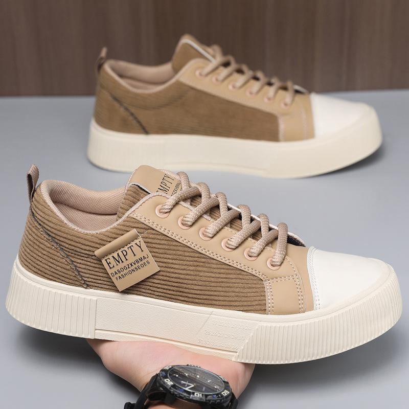 

Весенние новые повседневные туфли с низким верхом, модные мужские туфли, очень большого размера, вельветовые, на толстой подошве, универсальные мужские туфли для кексов 45 хаки