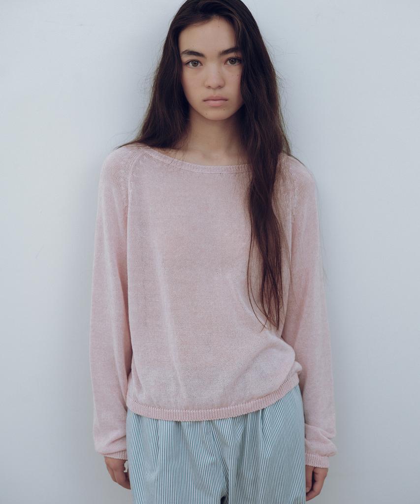 Yulago Loose Linen Boatneck Knit