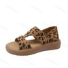 Fashion Fashion Leopard Casual Sandals for Women 2025 Summer New Thick Sole Open Toes Comfortable Cool Shoes Outdoor Beach Single Shoes