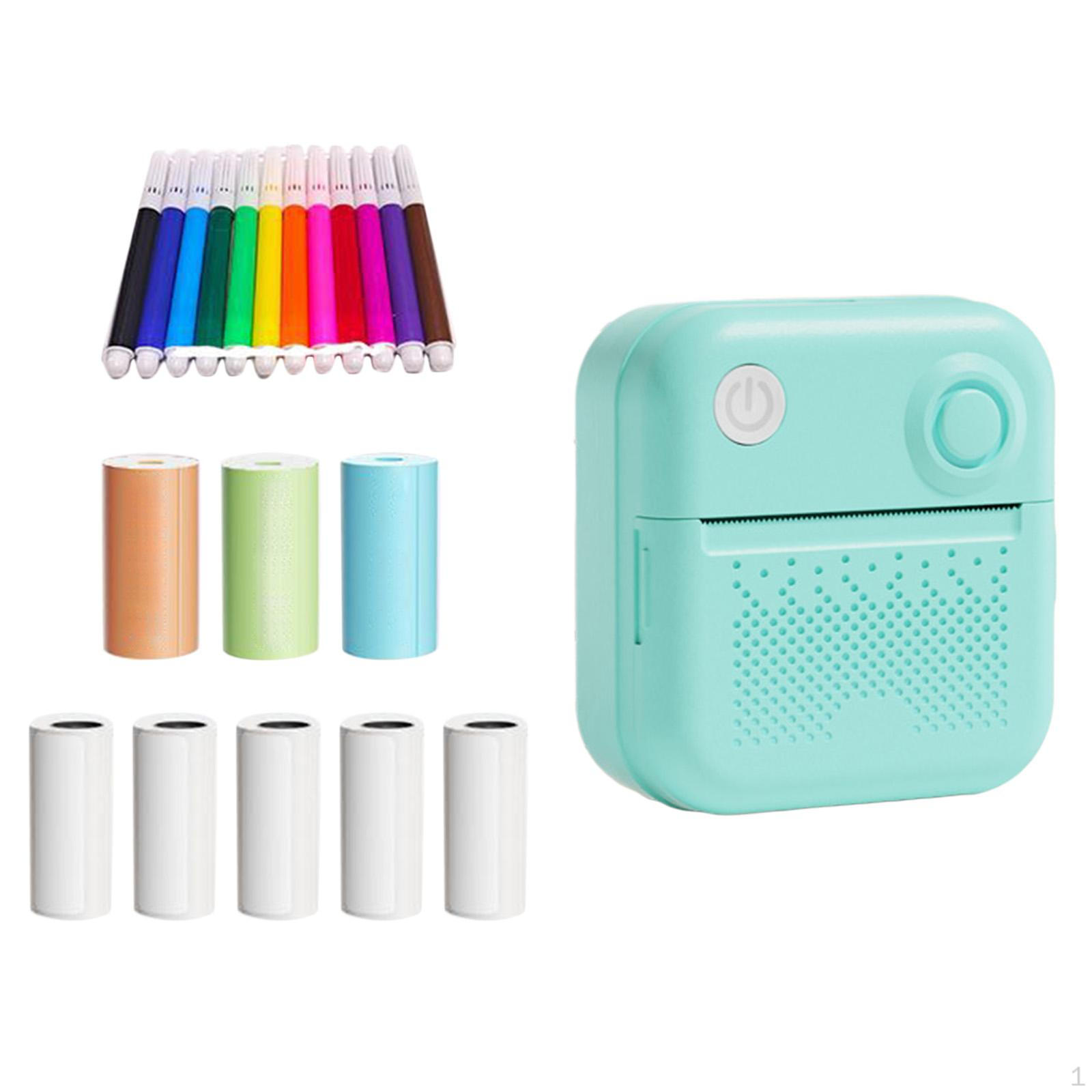 

Mini Thermal Label Printer Sticker Maker for Small Business Office Journals синій