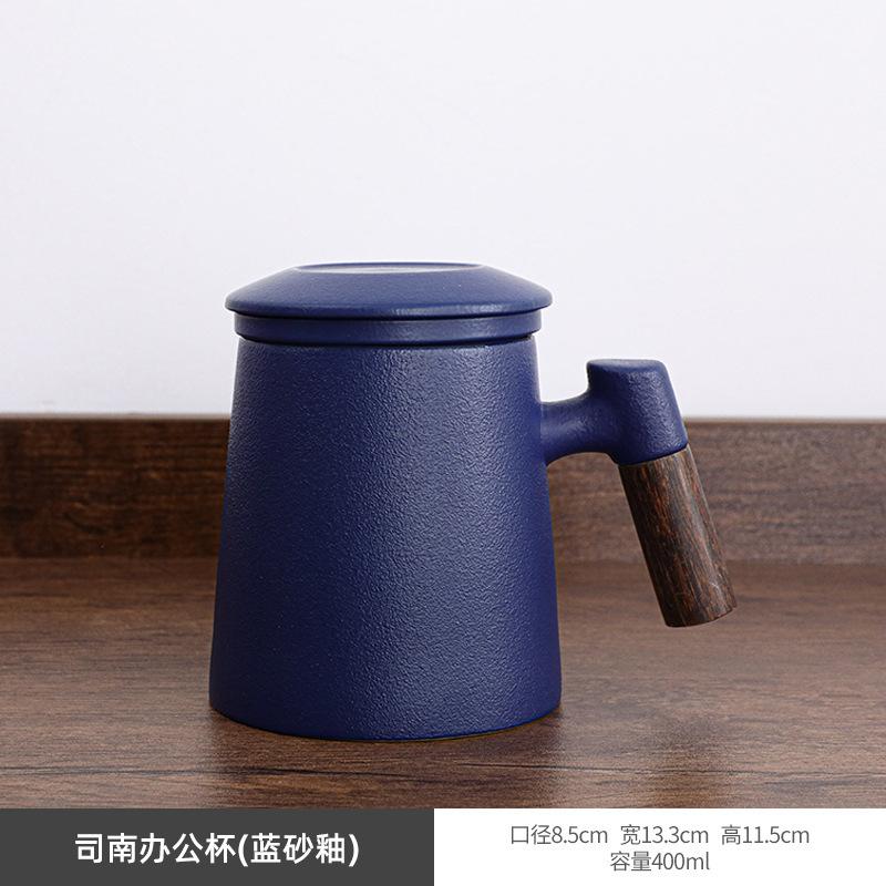 400ML Ceramic Mug Tea Cup with Infuser Household Belt Filter Double Wall Mug Drinkware Office with Handle Tea Strainer Lid