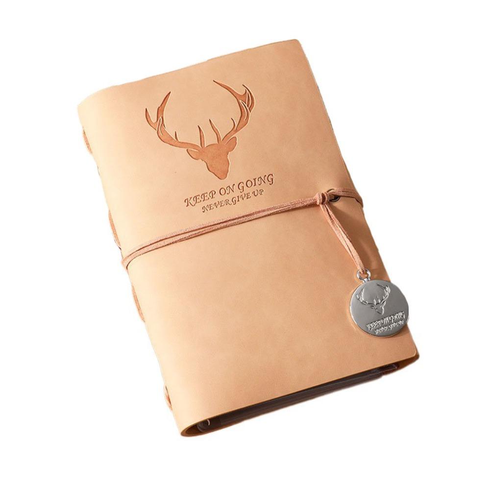 

Блокнот А6 из ПУ кожи Лось Ретро Блокнот Простой Винтажный Блокнот Школьные Принадлежности хаки