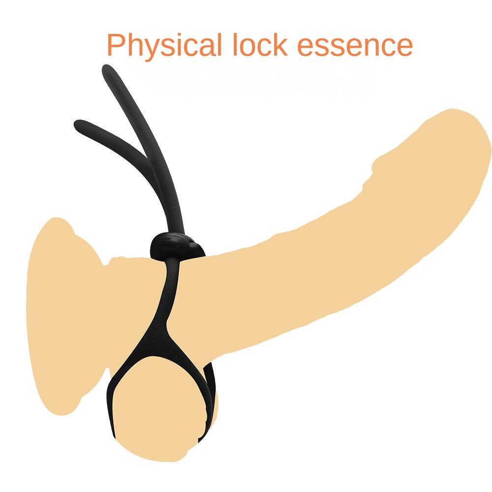 Adjustable Male Silicone Penis Lock Cock Ring Bondage Erection Delay Ejaculation Enlargement Ball Stretcher Massager Sex Toy Men