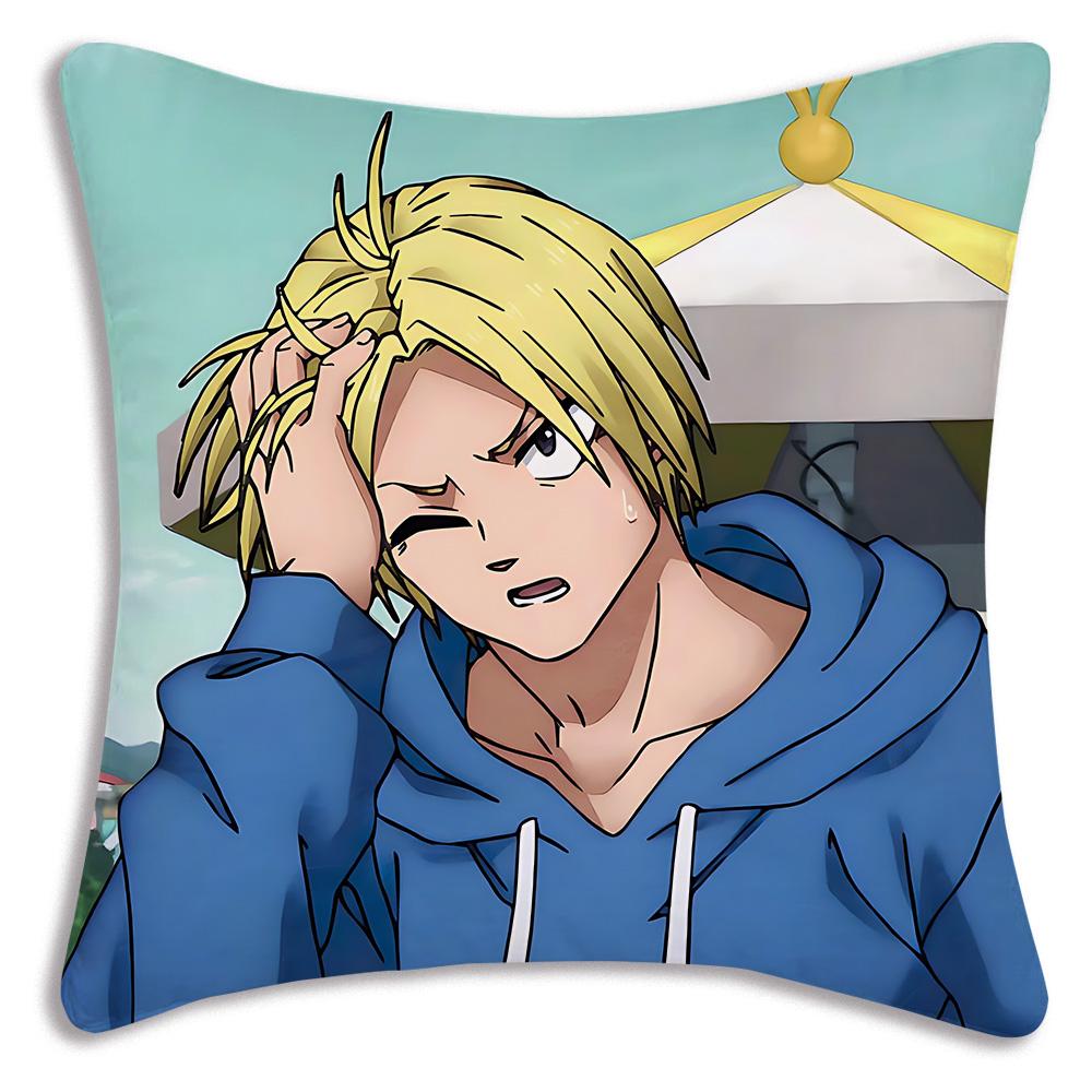 Anime Sakamotos Days Pillow Covers Cartoon Sofa Decorative Home Double-sided Printing Short Plush Cute Cushion Cover