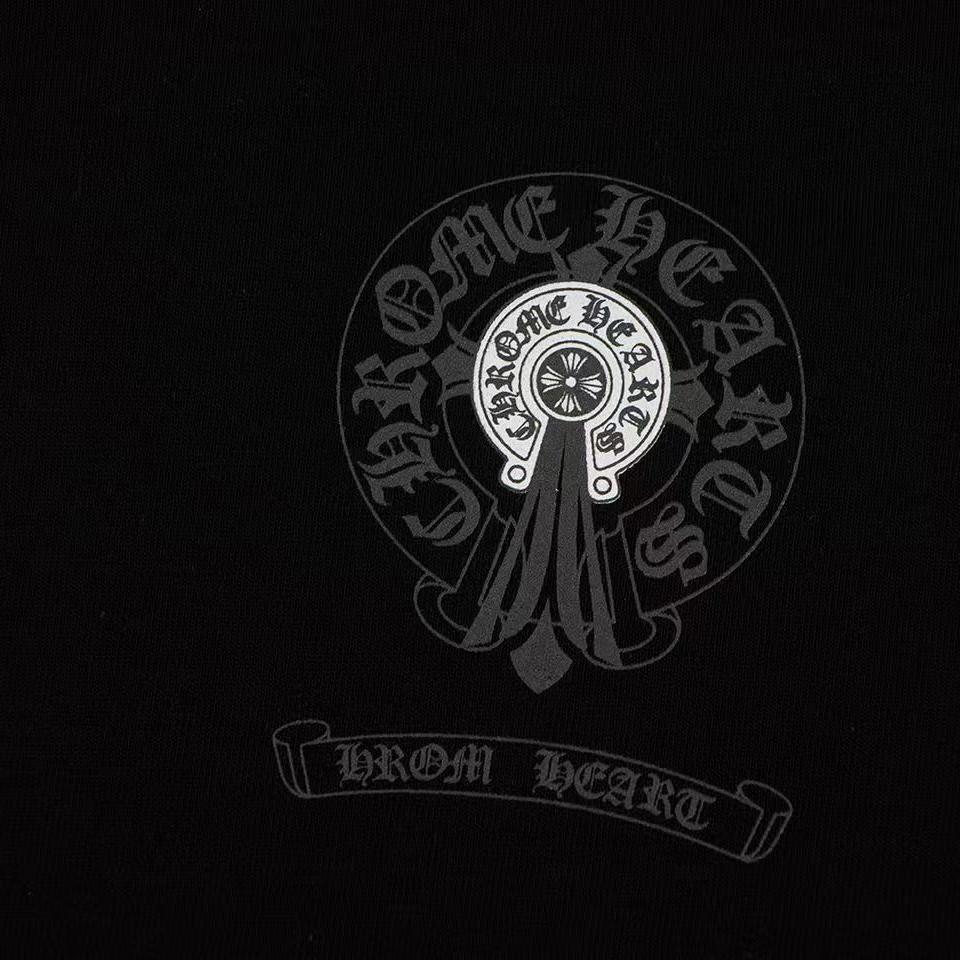 W353 CHROME HEARTS 2025 Summer New High Quality Cotton Round Neck Loose Large Size Men's and Women's T-shirt Couple T-shirt