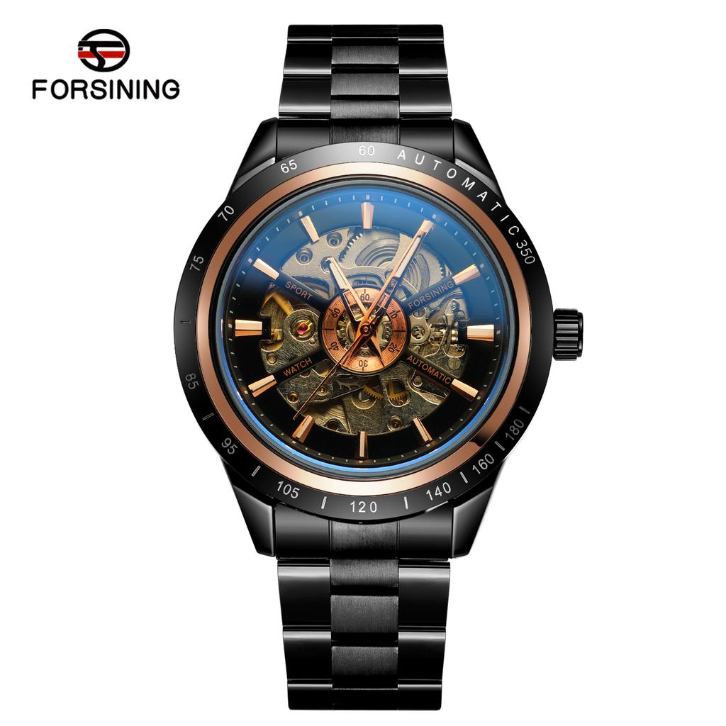 Forsining Chinese Relogio Forsining Montrepourhomme Stainless Steel Bracelet Mechanical Skeleton Automatic Watch Wristwatch Man