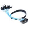 Speed SAS4.0 6SATA to 6SATA 7PIN Data Server RAIDs Cable for Server and RAIDs Systems SSDs Connection Cable 50/100cm