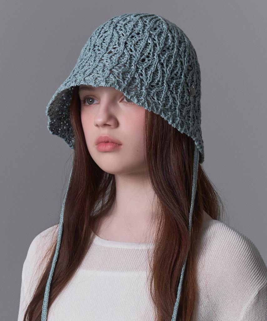 Hwaiteusaenjeu Floral Wave Hanji Yarn Airy Bucket Hat Edessa (6 Colors)