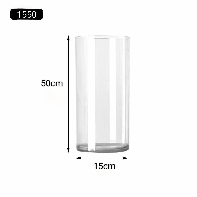 Acrylic Hydroponic Vase for Living Room - Large, Drop-Proof, Transparent, High-End Feel, Perfect for Lucky Bamboo Flower Arrangements.