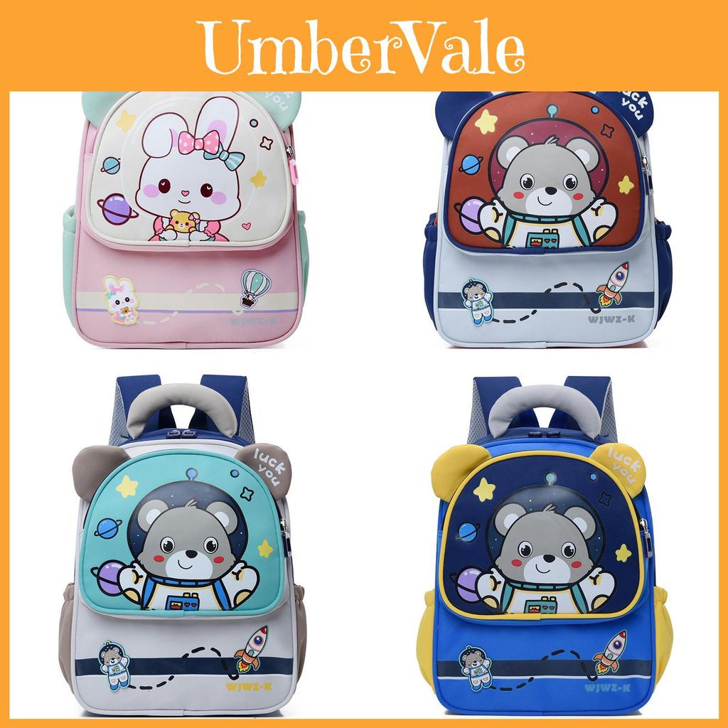 Cartoon Kids Backpack For Preschoolers With Nylon Material And Cushion Straps For School Use