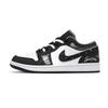 Air Jordan 1 Sign To Dream Coverage Low Top Skateboard Shoes Unisex Black 553558-040(Team1112-)
