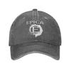 Epica Sun Baseball Cap Band Logo Street Style FeUnisex Unisex Washed Trucker Hat Breathable Design Outdoor Sport Snapback Cap