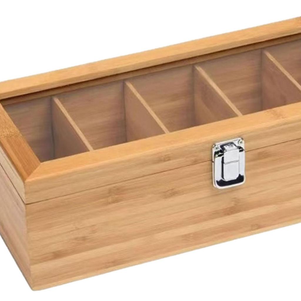 Tea Bag Organizer Wood Box Storage Chest Portable,Storage for Kitchen Cabinet Countertop