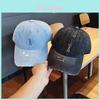 Denim Baseball Cap With Embroidered Letters For Casual Men And Women Spring