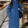 HELIAR Mulheres Outono Engrossar Quente Com Capuz Longo Casaco Zíper Botão Bolso Casual Casaco De Penas Casaco De Escritório Manga Longa Parkas Inverno