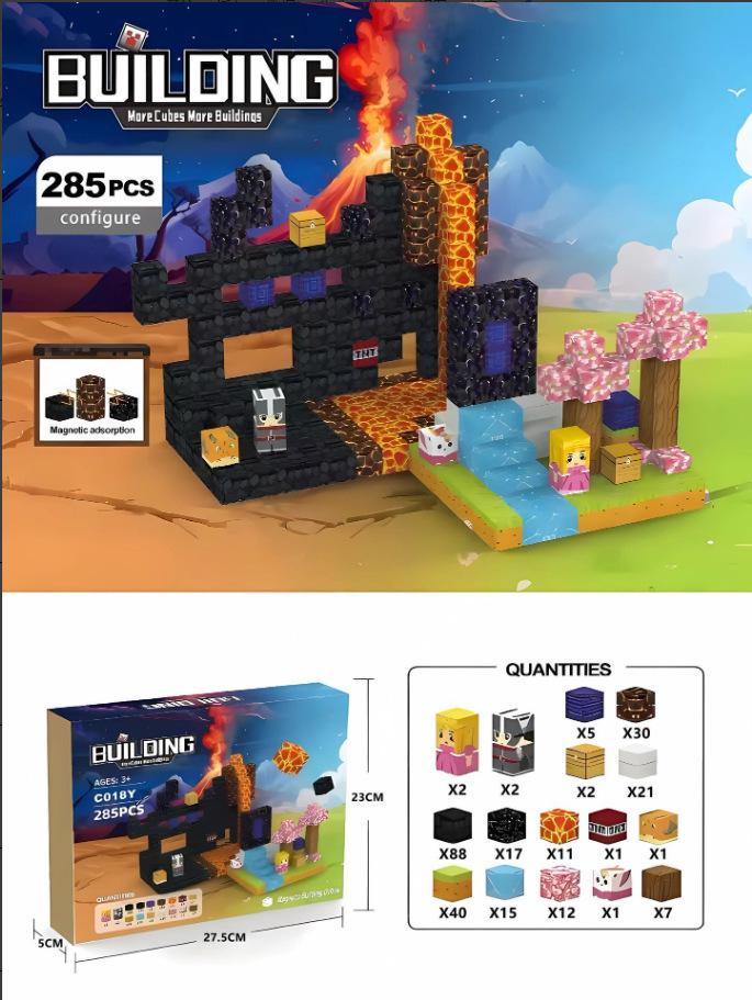 Cross-border Magnetic World Cube Puzzle Set - 2CM Building Blocks
