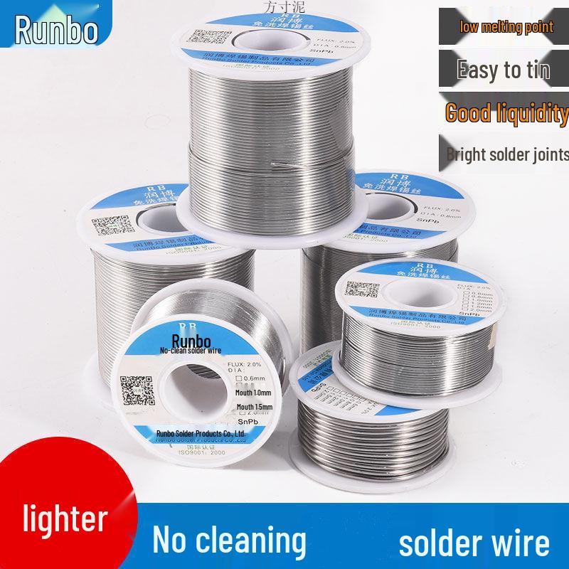 Runbo Electric Soldering Iron with 0.8mm Low-Temperature Stainless Steel Copper Welding Wire