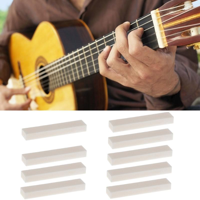 DIY Unslotted Acoustic Guitar Nut Untreated Bone Guitar Nuts Blank Replacement Stringed Instrument Parts Durable