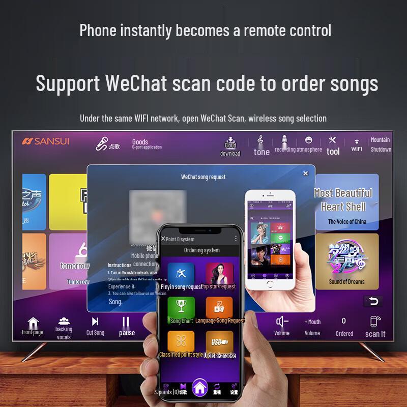 SANSUI C27 Home KTV Karaoke System CN Plug (adapter Included)