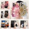 Para Tecno Spark 40 Funda KM5 Nueva Lujosa Flores Caramelo Pintada Cubierta Suave Silicona Funda de Teléfono Para Tecno Spark 40C Spark40 C Fundas