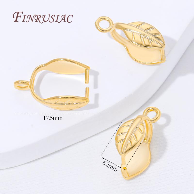 18K Gold Plated Pendants Pinch Clip Bail Clasp,Pendant Bail Connnector For Jewelry Making Supplies,DIY Necklace Accessorie