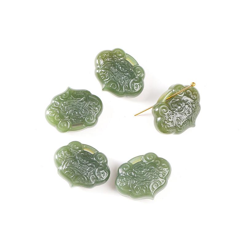 1 Set DIY Bracelet Necklace Accessories Natural Stone Carved Bead Pixiu Prayer Bead Supplies For Jewelry Making