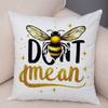 Sweet Bee Pillowcase Double Print Bee Yourself Cushion Cover Soft Plush USBee Pillowe Case for Sofa Home Car