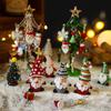Cute Handmade Glass Christmas Tree Craft Figurines Ornaments Creative Xmas Mini Desk Home Decoration New Year Party Gifts