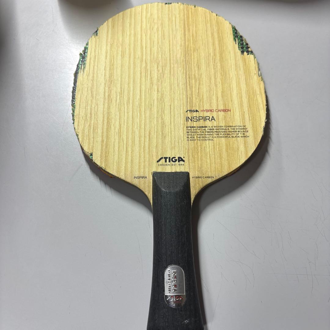 Used STIGA INSPIRA HYBRID CARBON table tennis racket