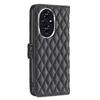 BINFEN COLOR BF Style-14 For Honor 200 5G Case Leather Phone Cover Rhombus Grid