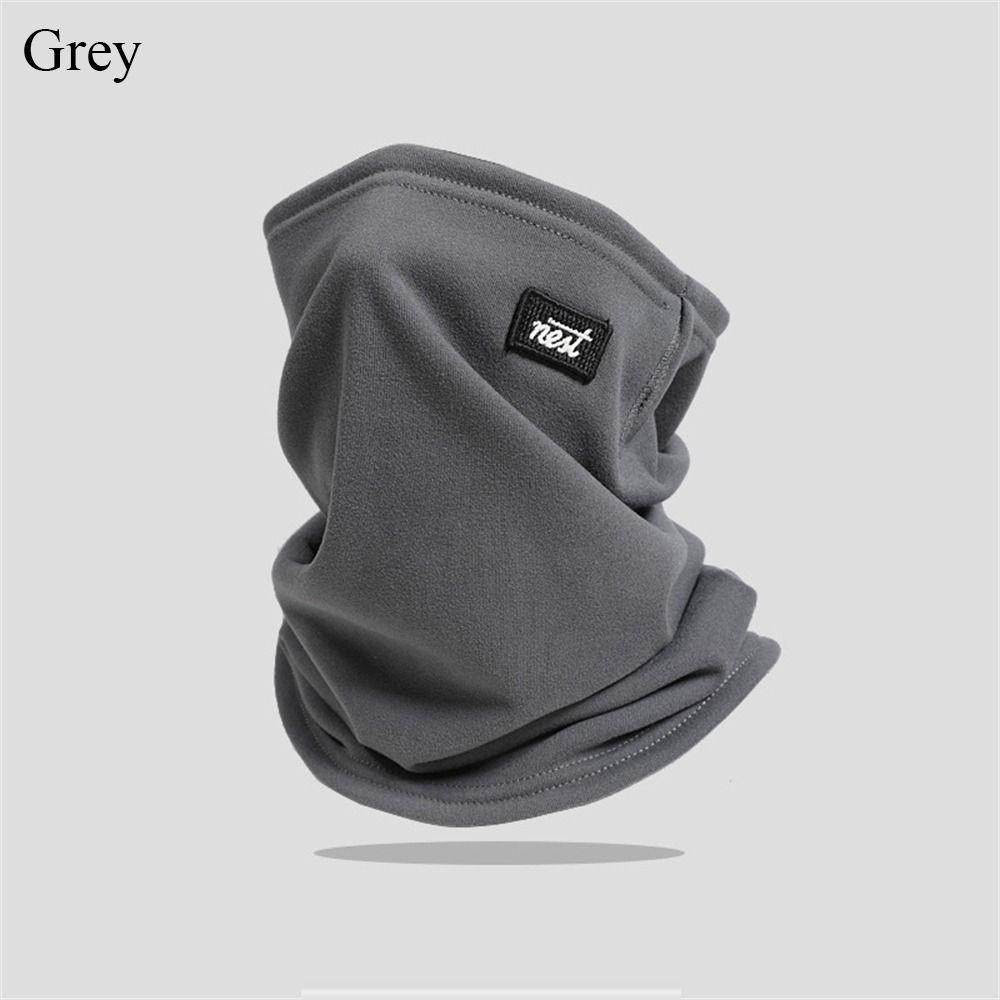 

Solid Color Neck Gaiter Keep Warm Half Face Mask Daily Cold-proof Collar Winter Camping сірий