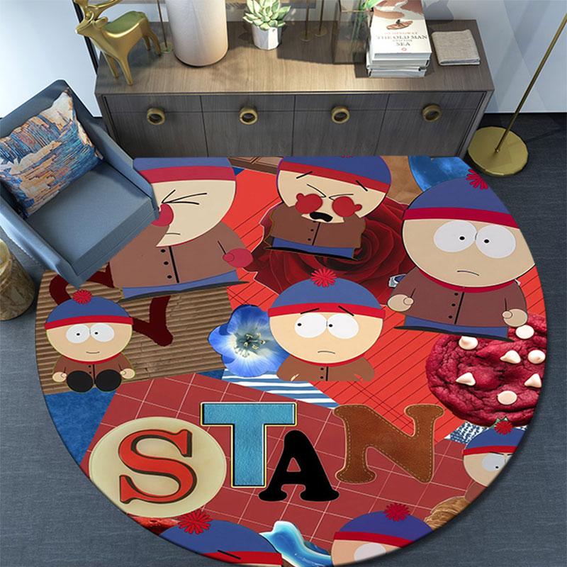 Stan Marsh Pattern Round rug,Carpet Rug for Living Room Bedroom Playroom ,Non-slip Floor Mat,Holiday Gifts and Birthday Gifts.