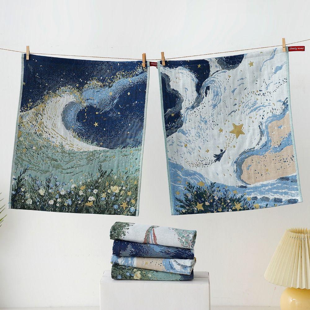 4 Layer Cotton Gauze Kitchen Towel Quick Dry Pure Cotton Dish Cloth Cute Tea Towel Home Restaurant