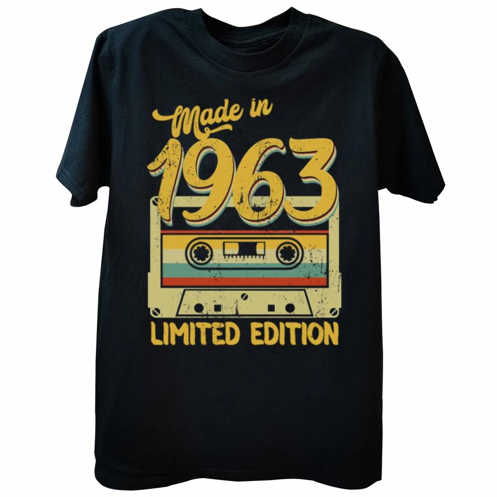 

Made In 1963 Limited Edition 61 Years Of Being Awesome Tee Tops Round Neck Short-Sleeve Fashion Tshirt Clothing Casual T-shir... S разноцветный