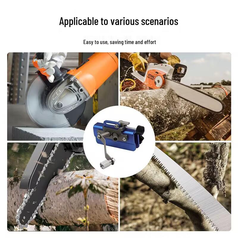 Portable Hand-Crank Chainsaw Chain Sharpener and Grinder