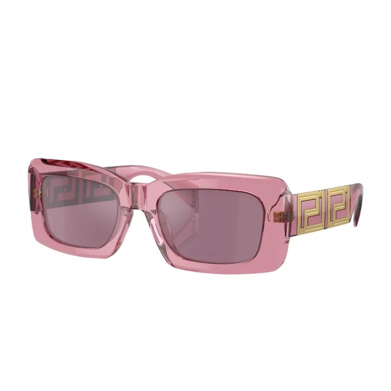 Versace Classic Logo Plastic Irregular Sunglasses Women’s Pink 5695767 VE4444U5355AK-pink 54