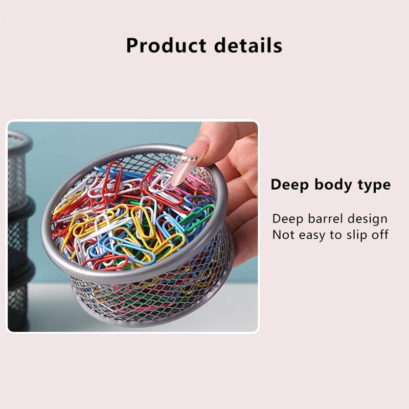 Metal Paperclip Storage Box Round Pin And Thumbtack Storage Box For Office Use