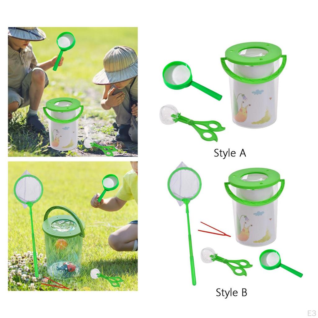Insect Magnifier Container Critter Cage Bug Jar for Outdoor Camping