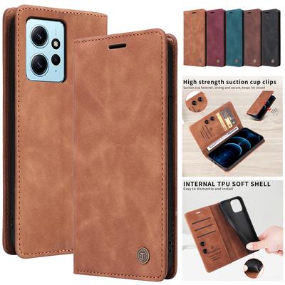 Custodia a portafoglio con patta per Xiaomi Redmi Note 12 Turbo 12S Note12 Pro 4G Plus 5G Cover Ventosa Pelle Borse Protettive per Telefono