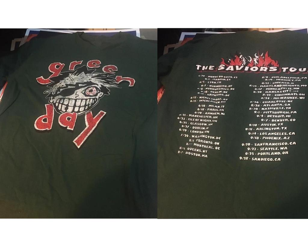 2024 Green Day Large Shirt Saviors Tour Concert Punk North America S-5XL