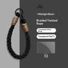 Dopamine Four-Strand Braided Short Phone Lanyard, Color-Blocked Cable-Knit Wrist Strap With Spacer, Phone Strap